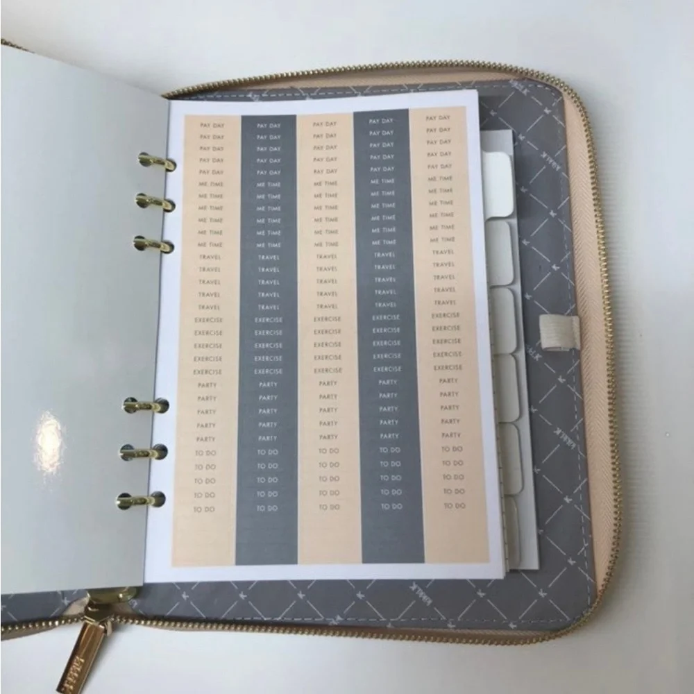 Kikki.K A5 Beige Croco Embossed Planner